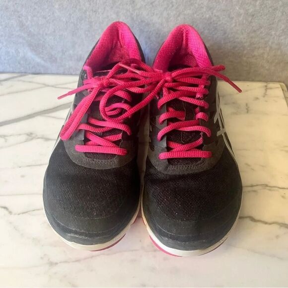 Asics Women’s 33-M Running Shoe Athletic Sneakers Black Pink size 6.5 - Picture 3 of 10